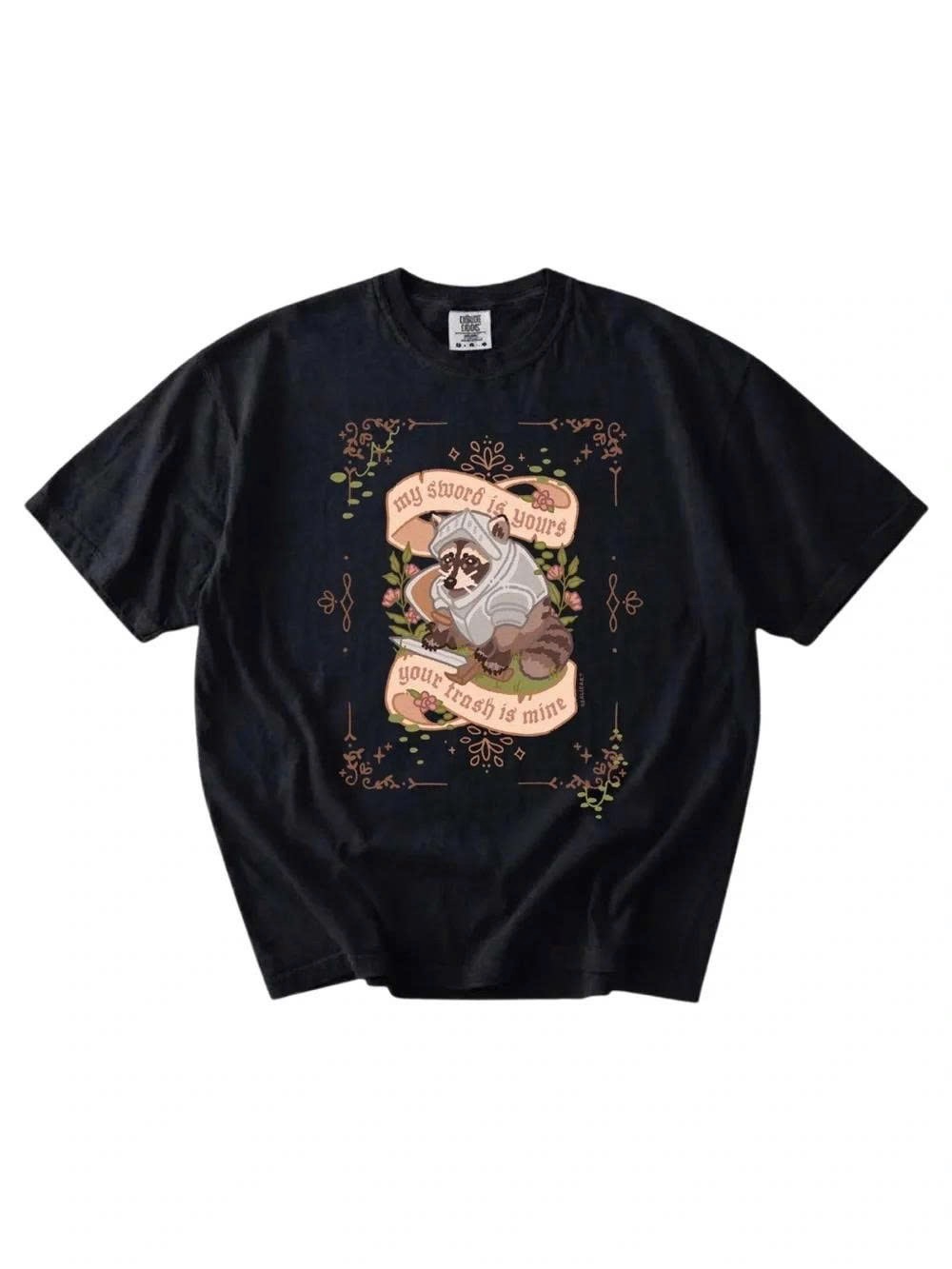 Black Raccoon Graphic Tee - Pets Small Pets